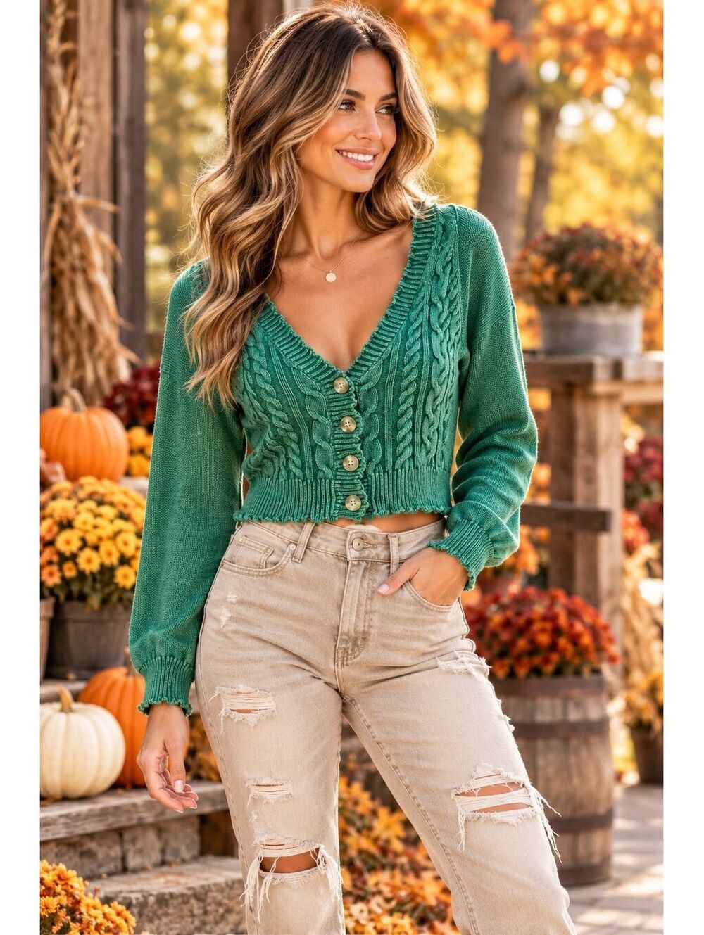 NWOT Fashion Nova washed cardigan sweater large